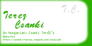 terez csanki business card